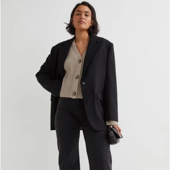 🆕️NWT H&M Rib-knit Cardigan in 'Taupe' - Picture 3 of 12